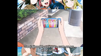 [To, Reacts To Me, On] Aqours Reacts To Me Cocking Cumming On Them Love Live Tribute